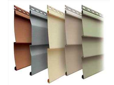 Collection of siding panels.