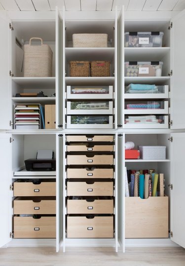 home office customized cupboard storage with Home Office Storage Ideas