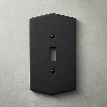 matte black hexagonal switch plate