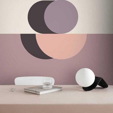 simple pink circle Bauhaus wallpaper