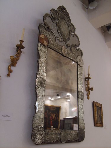 A Venetian mirror with Chinese motifs from the 17th century