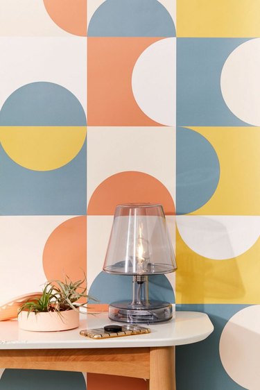 midcentury geometric removable wallpaper Bauhaus Wallpaper