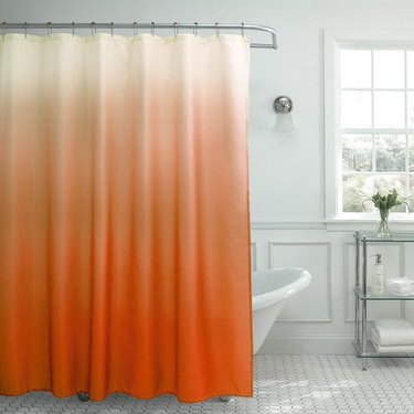 orange ombre shower curtain