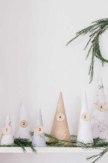DIY paper cone advent calendar