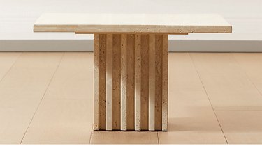 travertine cocktail table