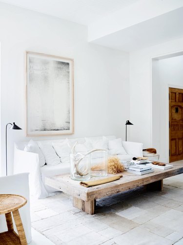 white mediterranean living room