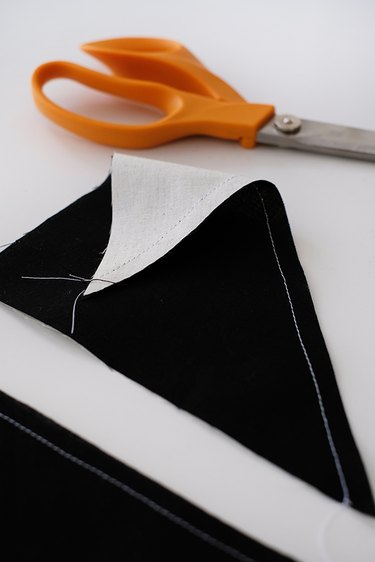 Sew the good sides of the fabric together.