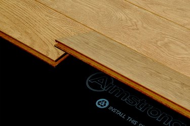 Wood floor with underlayment