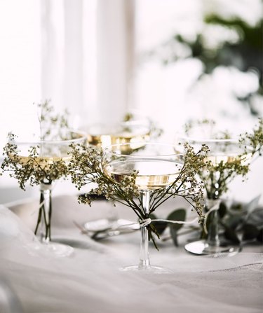 diy pretty champagne coupe IKEA hack for wedding