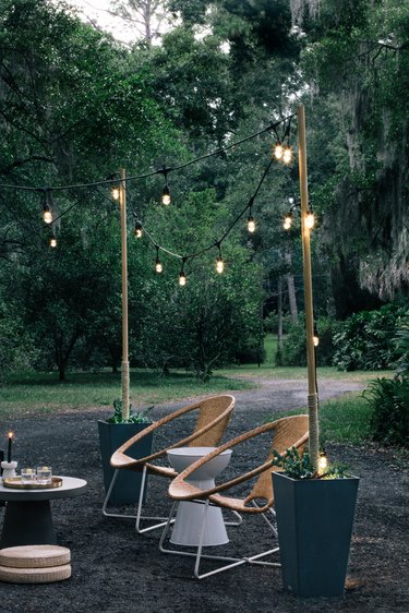 How To Hang Outdoor String Lights (Multiple Ways)