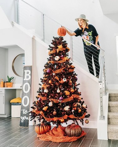 Christmas Tree Themes with halloween decor