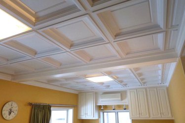 Coffered tile ceiling