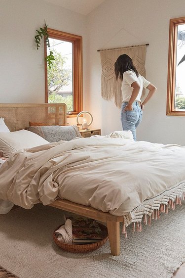 70s Inspired Furniture And Decor, Petra Platform Bed Frame Urban Outfitters