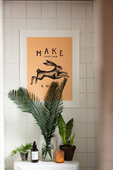 Toilet with plants