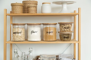 Painted Glass Storage Jars - Alice and Lois