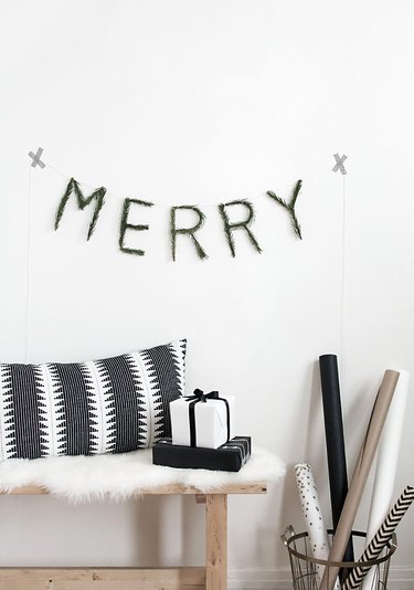 Christmas Crafts for Adults with Minimalistic DIY Christmas garland with pine by Homey Oh My