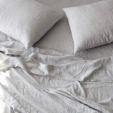 grey linen sheets