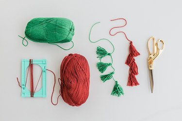 Make the tassels by hand.