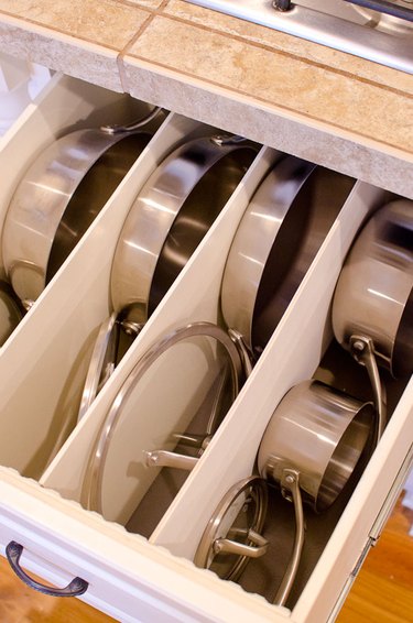 pot and pan drawer organization