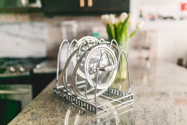 lid pot storage rack