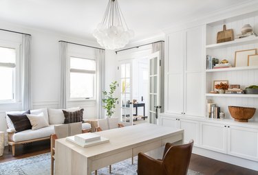 Home Office Doors with French doors in home office designed by Amber Interiors