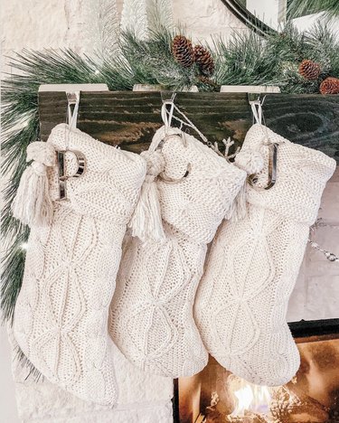 Chrome Christmas stocking holders