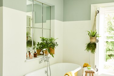 tone on tone green bathroom Tone On Tone Paint Ideas