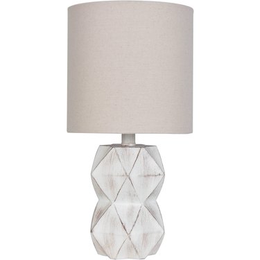 Better Homes & Gardens White Wash Faceted Faux Wood Table Lamp, $24.94