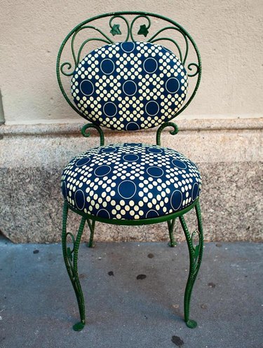 wrought iron cafe chair