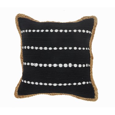 LR Home Textured Black and White Bordered Throw Pillow, $23.80