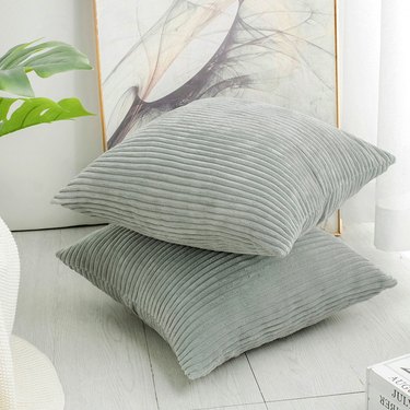 PiccoCasa Corduroy Throw Pillow Covers (2 pack), $16.39