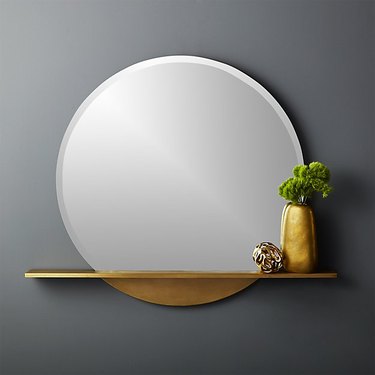 Mirror with shelf