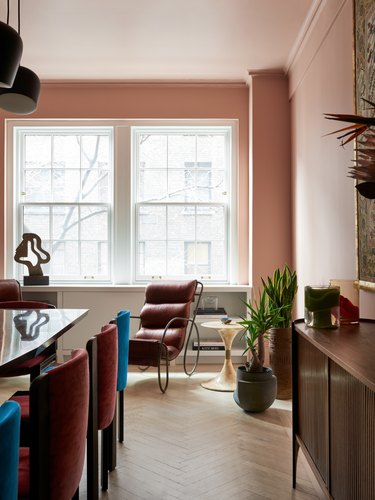 pink dining room