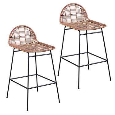 Rattan modern bar stools
