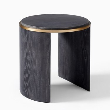 black circular side table