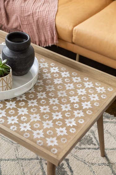 DIY Stenciled Coffee Table