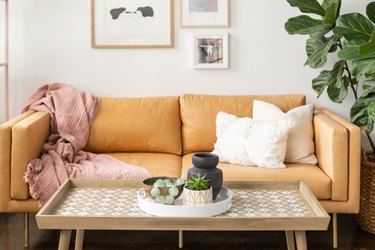 Stenciled Tile Coffee Table