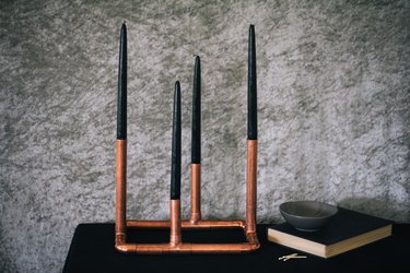 DIY copper candle holder