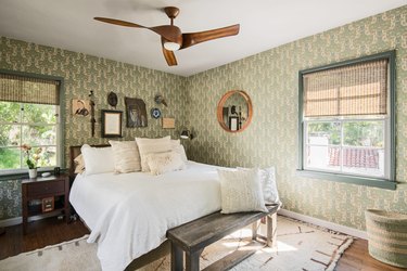 Master bedroom in Kawalek and Navarro's home