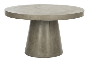 Round modern concrete coffee table
