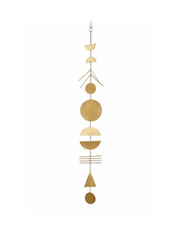 Brass wind chime wall hanging