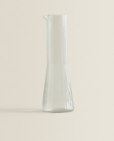 conical glass carafe