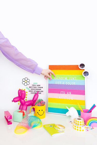 Colorful letter board