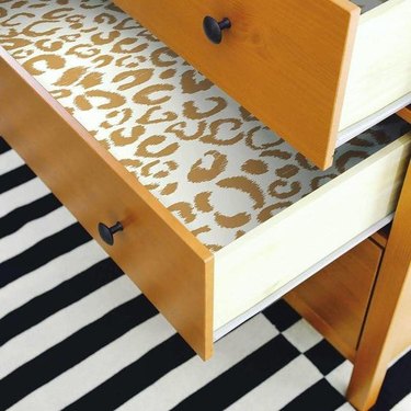 removable wallpaper cheetah drawer liner