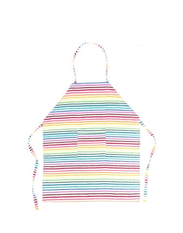 rainbow stripe kids apron