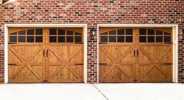wooden garage doors with oil rubbed bronze hardware