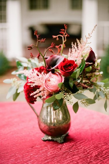 fresh flowers in a vintage vase