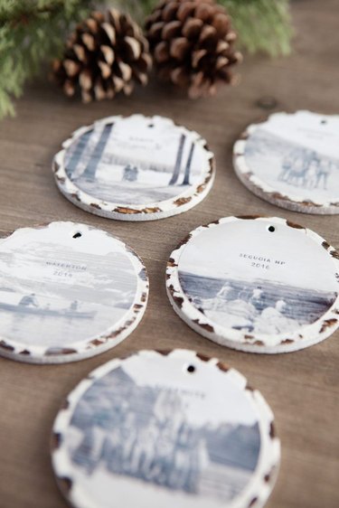 DIY holiday ornaments with photos