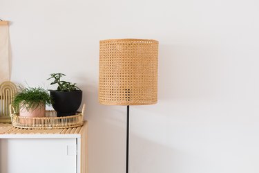 DIY Lampshade Made From Bamboo Sticks