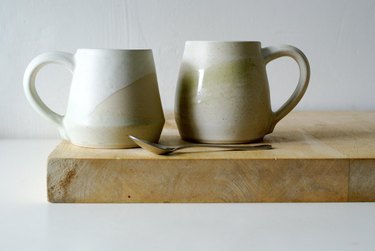 two ceramic mugs